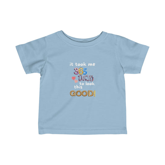 Fine One Year Birthday Humor Jersey Tee