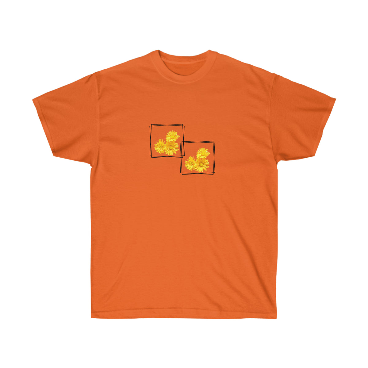 Unisex Ultra Cotton Tee Yellow Flowers for Summer