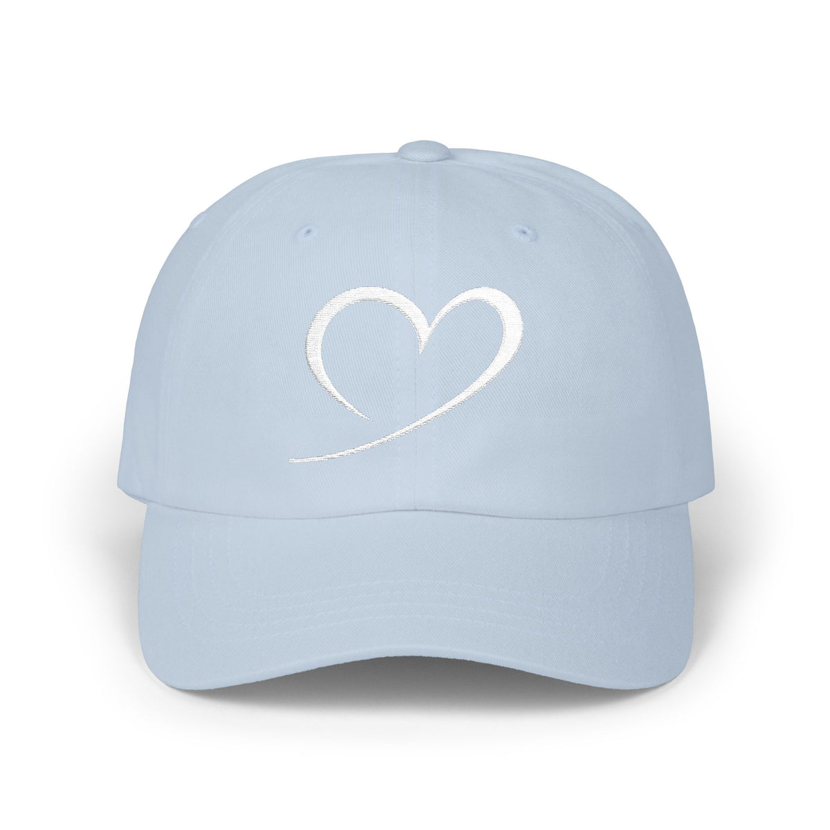 Heart Sketch Dad Cap — Minimalist Heart Embroidered Baseball Hat