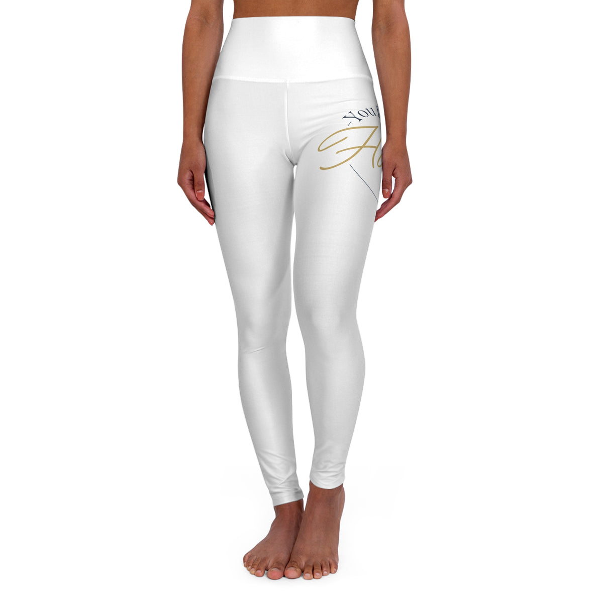 High-Waist Yoga Leggings — "Move It Like Home" AOP Comfort Leggings