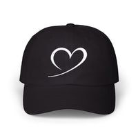 Heart Sketch Dad Cap — Minimalist Heart Embroidered Baseball Hat