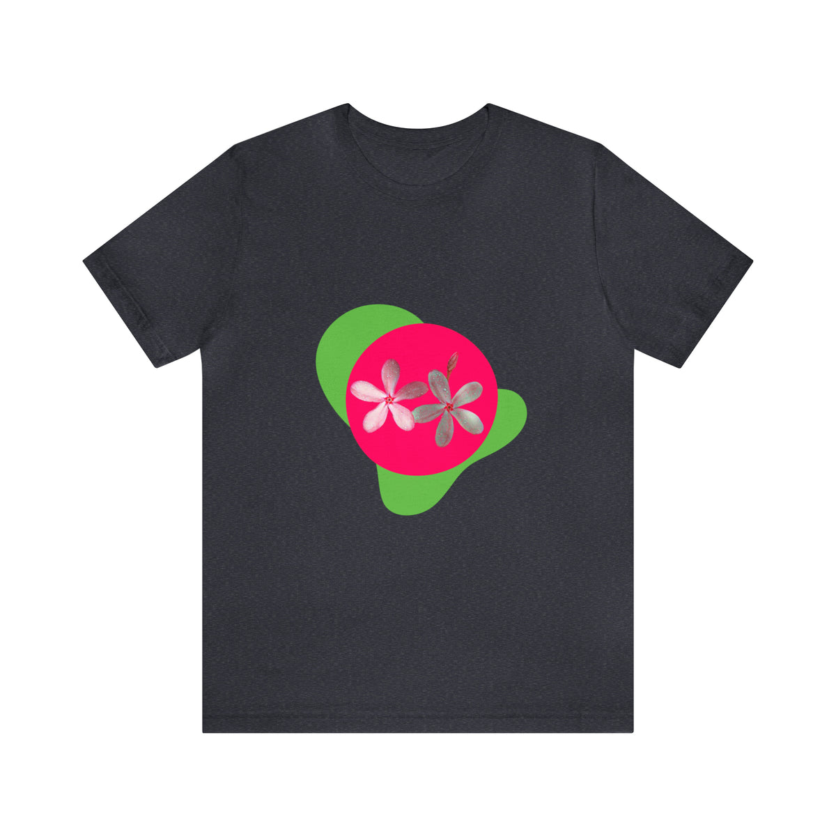 Vibrant Pink Flowers Unisex Jersey T-shirt