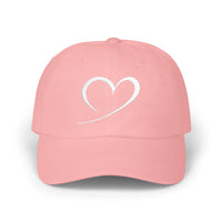 Heart Sketch Dad Cap — Minimalist Heart Embroidered Baseball Hat