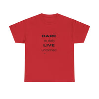 Dare to Defy Unisex Cotton Tee, Inspirational T-Shirt, for all Occasions