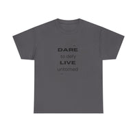 Dare to Defy Unisex Cotton Tee, Inspirational T-Shirt, for all Occasions