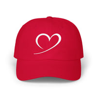 Heart Sketch Dad Cap — Minimalist Heart Embroidered Baseball Hat