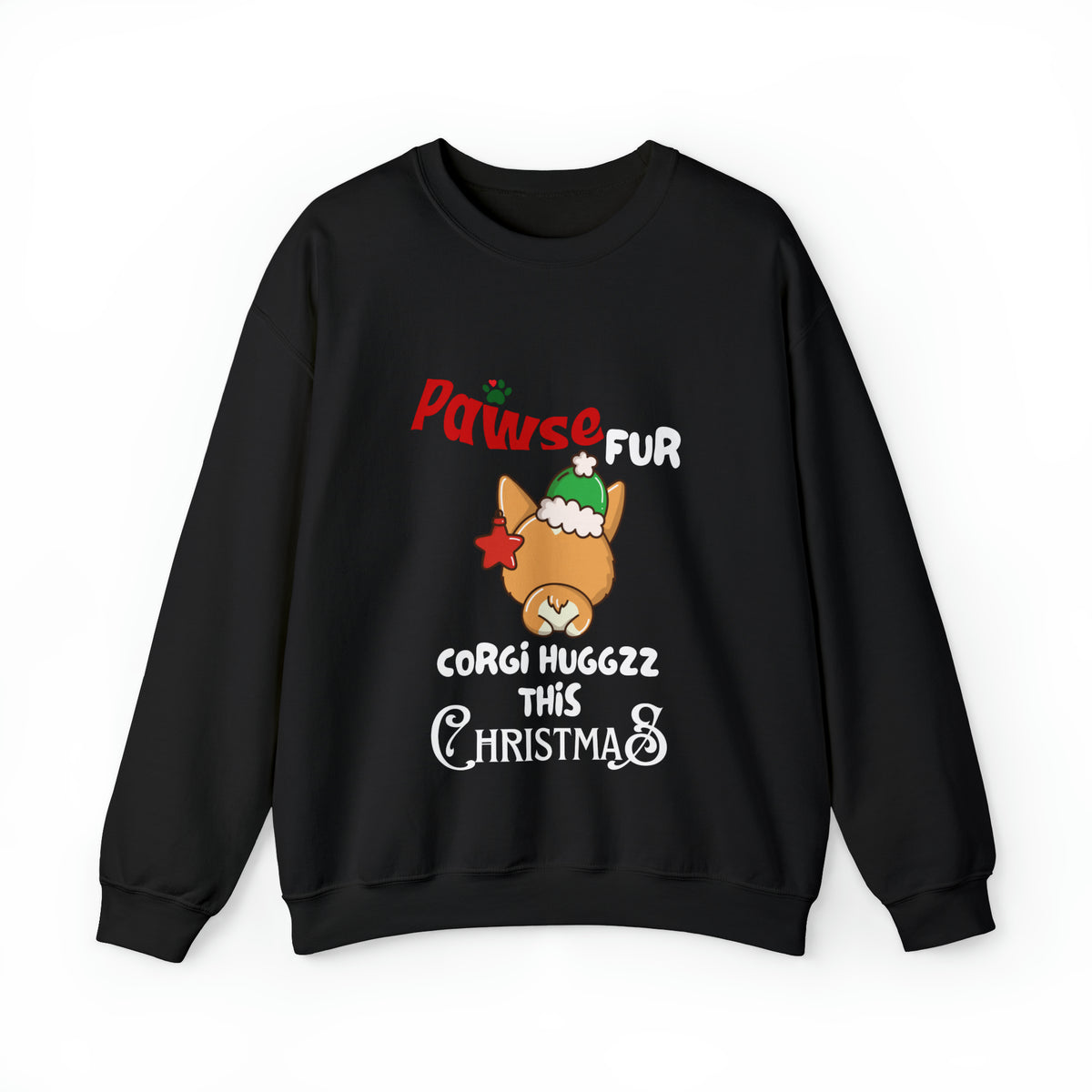 Unisex Crewneck Corgi Sweatshirt for Christmas