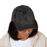Embroidered Heart Vintage Cap — Washed Red Dad Hat with Simple Heart Sketch