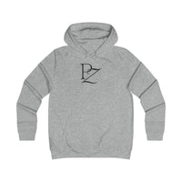 College Monogram Hoodie — Elegant 'PZ' Script Logo Pullover