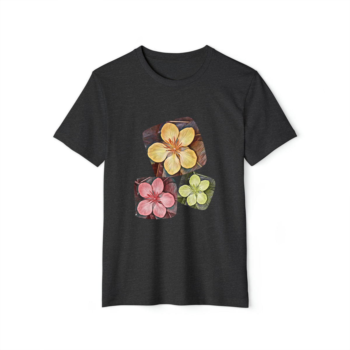 Unisex Recycled Organic T-Shirt with Autumn Flowers