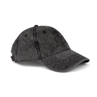 Embroidered Heart Vintage Cap — Washed Red Dad Hat with Simple Heart Sketch