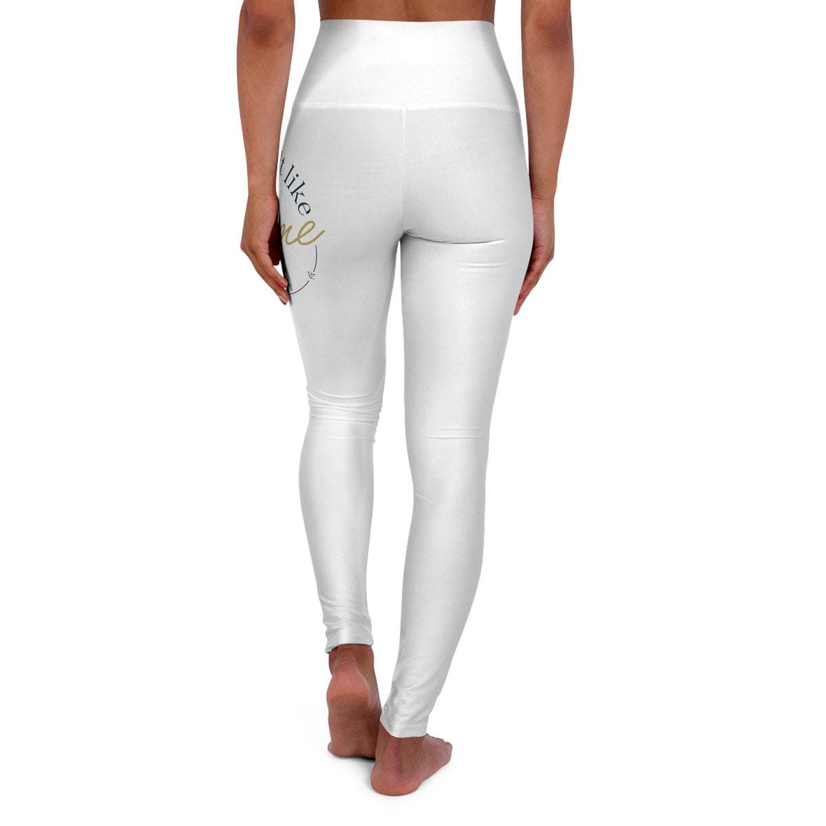 High-Waist Yoga Leggings — "Move It Like Home" AOP Comfort Leggings