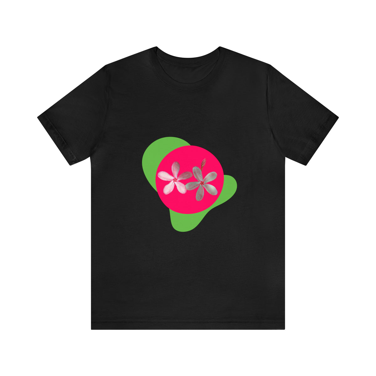 Vibrant Pink Flowers Unisex Jersey T-shirt