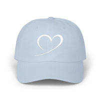 Heart Sketch Dad Cap — Minimalist Heart Embroidered Baseball Hat