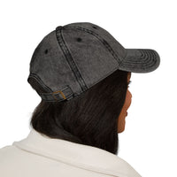 Embroidered Heart Vintage Cap — Washed Red Dad Hat with Simple Heart Sketch