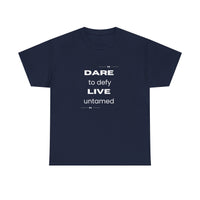 Dare to Defy Unisex Cotton Tee, Inspirational T-Shirt, for all Occasions