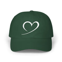 Heart Sketch Dad Cap — Minimalist Heart Embroidered Baseball Hat