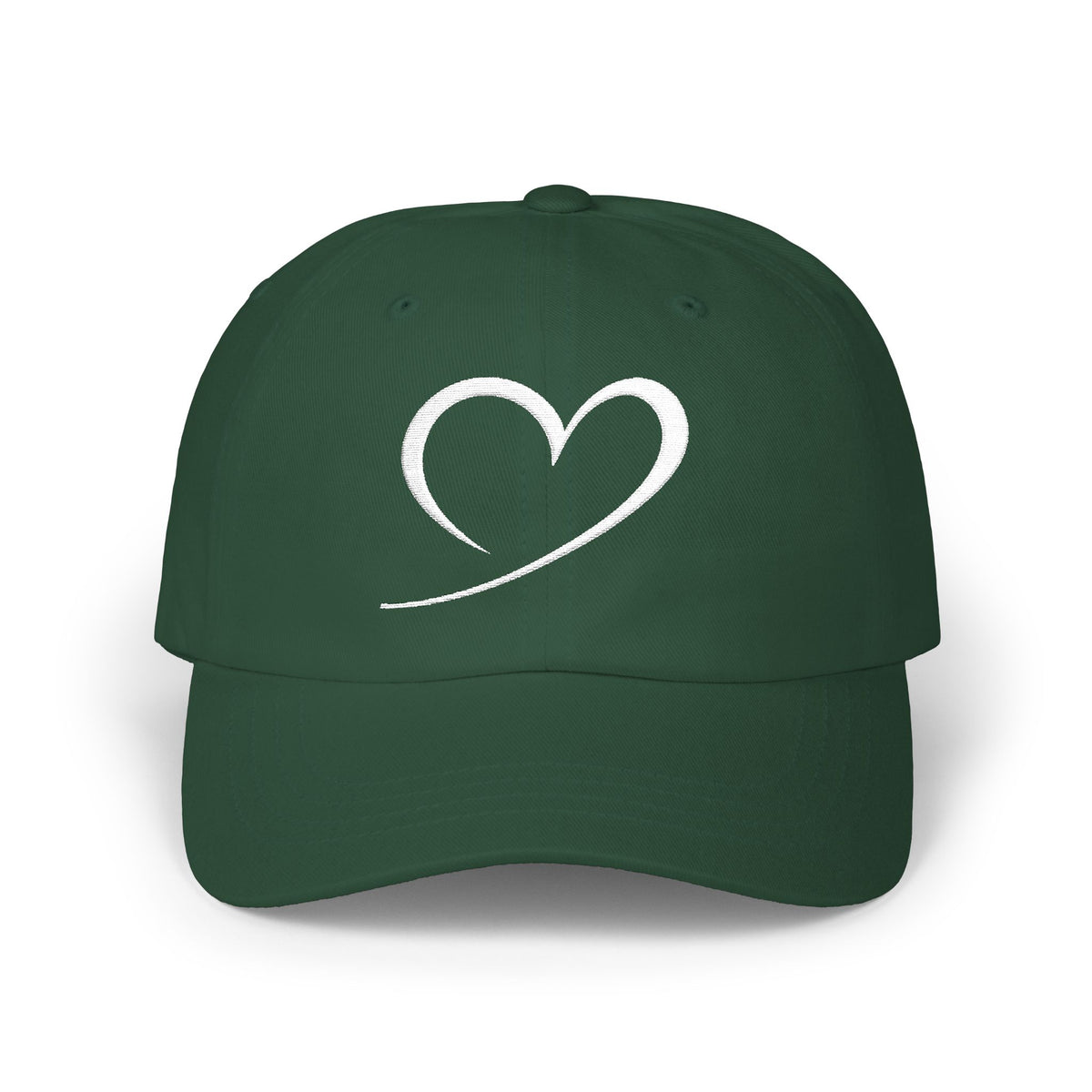 Heart Sketch Dad Cap — Minimalist Heart Embroidered Baseball Hat