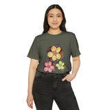 Unisex Recycled Organic T-Shirt with Autumn Flowers