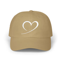 Heart Sketch Dad Cap — Minimalist Heart Embroidered Baseball Hat