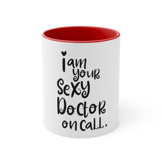 Add a Splash of Color to Any Doctor's Day – Custom Accent Coffee Mug (11oz)