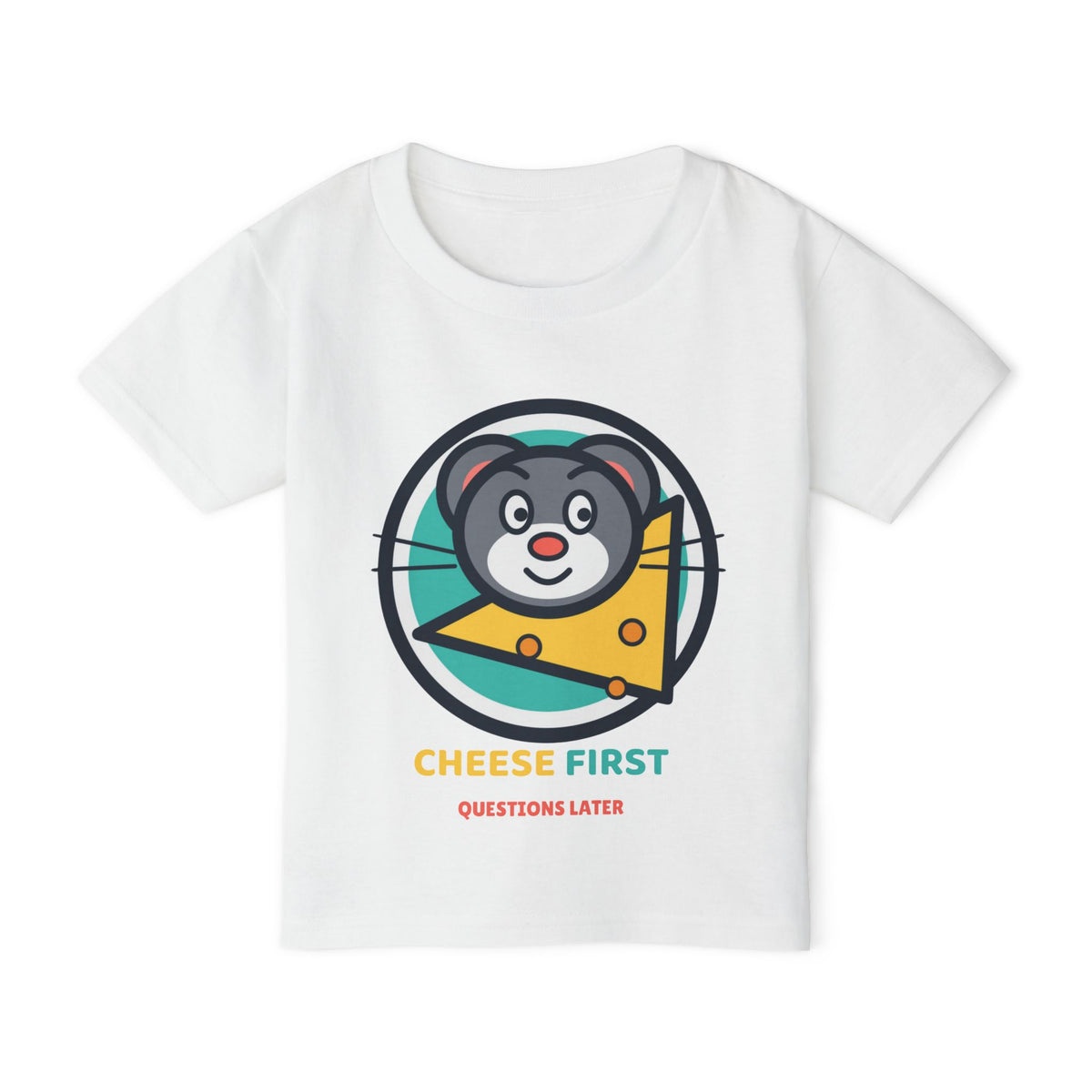 Cheese First, Questions Later™ Kids T-Shirt