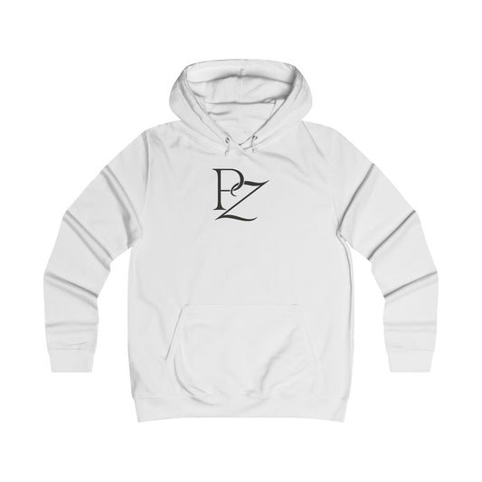 College Monogram Hoodie — Elegant 'PZ' Script Logo Pullover