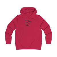 College Monogram Hoodie — Elegant 'PZ' Script Logo Pullover