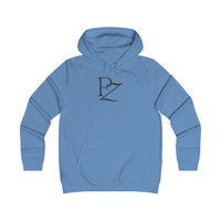 College Monogram Hoodie — Elegant 'PZ' Script Logo Pullover