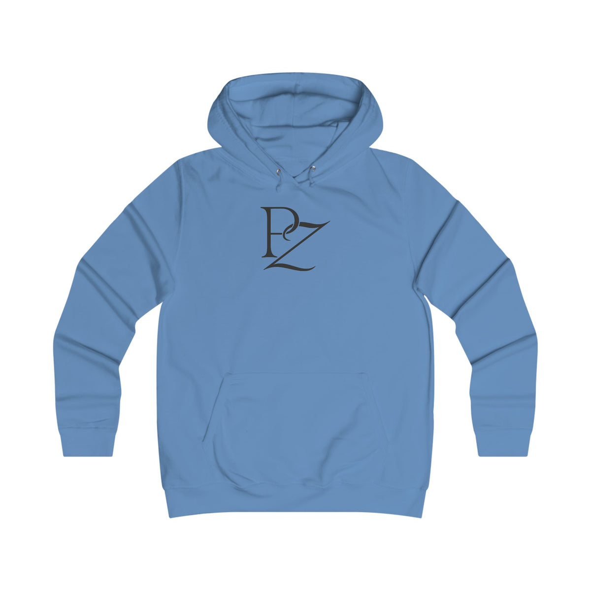 College Monogram Hoodie — Elegant 'PZ' Script Logo Pullover