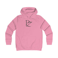 College Monogram Hoodie — Elegant 'PZ' Script Logo Pullover