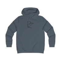 College Monogram Hoodie — Elegant 'PZ' Script Logo Pullover