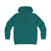 College Monogram Hoodie — Elegant 'PZ' Script Logo Pullover