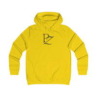 College Monogram Hoodie — Elegant 'PZ' Script Logo Pullover
