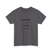Dare to Defy Unisex Cotton Tee, Inspirational T-Shirt, for all Occasions