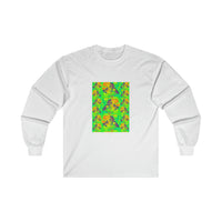 Cotton Long Sleeve Tee with psychedelic patterns
