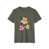 Unisex Recycled Organic T-Shirt with Autumn Flowers