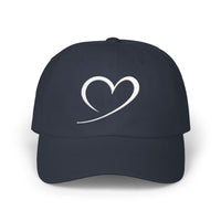 Heart Sketch Dad Cap — Minimalist Heart Embroidered Baseball Hat