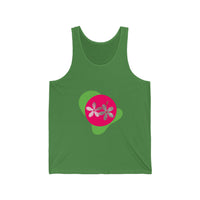 Vibrant Pink Flowers Flourish on a Tank top