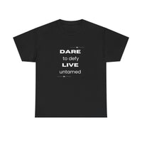 Dare to Defy Unisex Cotton Tee, Inspirational T-Shirt, for all Occasions