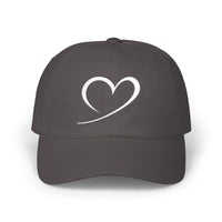 Heart Sketch Dad Cap — Minimalist Heart Embroidered Baseball Hat