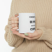 Custom White Ceramic Coffee Mug – 11oz